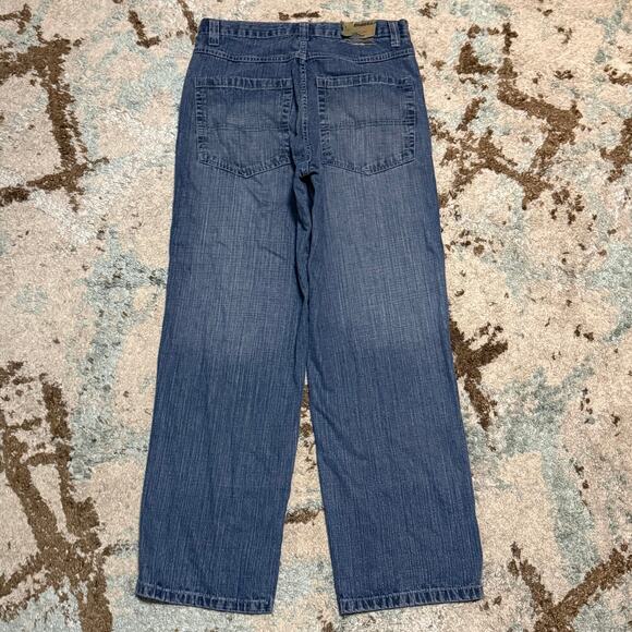 Vintage Dodeca Baggy Jeans Size 33x32 Wide Leg Y2K Southpole Style Light Wash - Picture 1 of 5